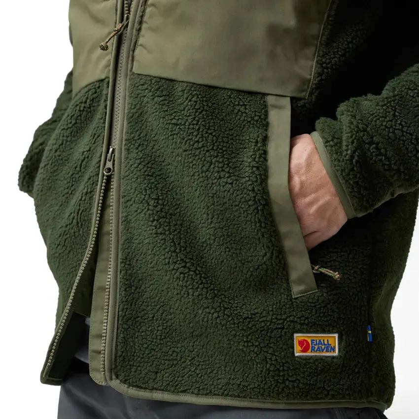 Men's Vardag Pile Jacket - Deep Forest / Laurel Green