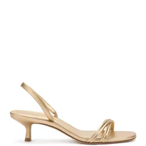 Gold Metallic Leather Mini Annie Sandal.