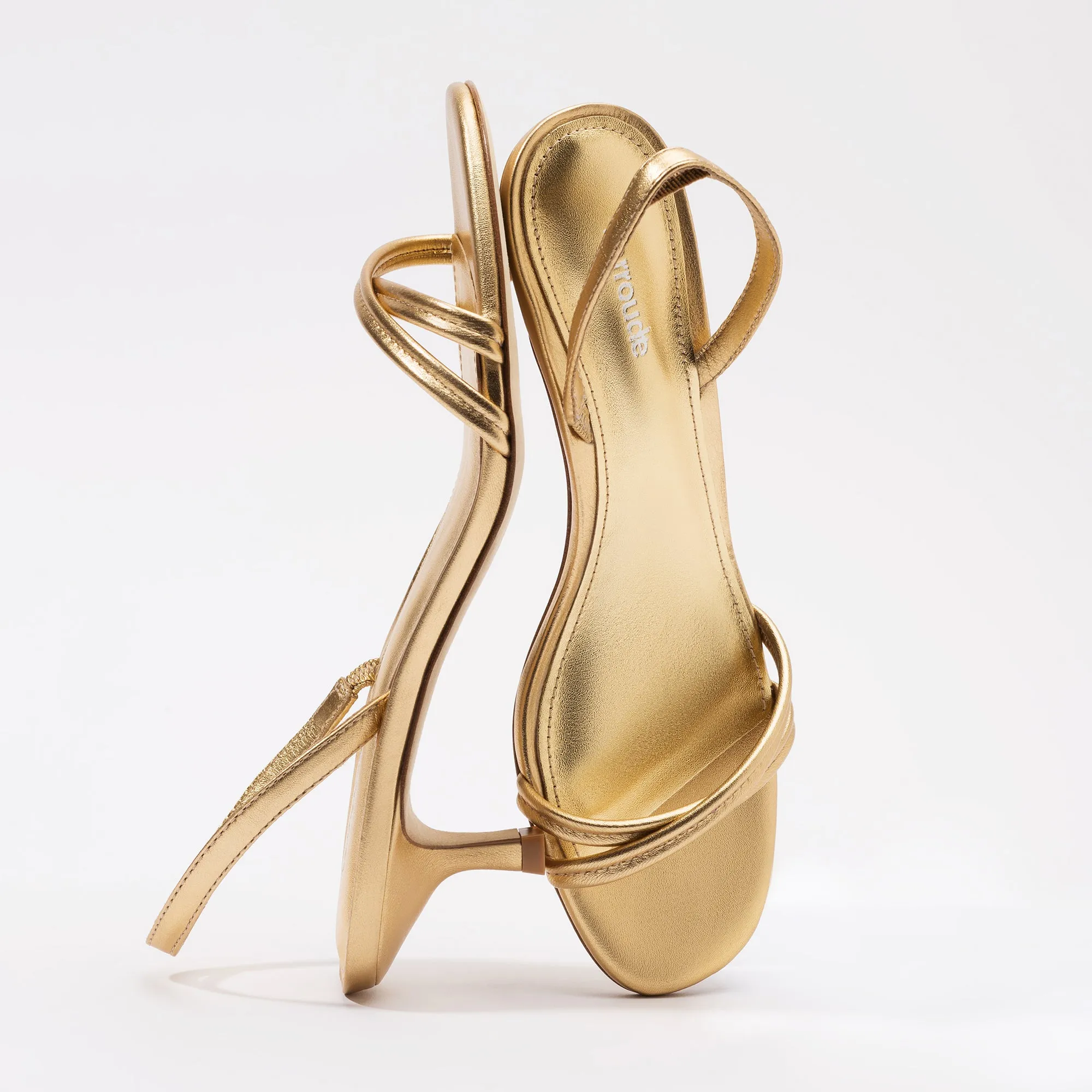 Gold Metallic Leather Mini Annie Sandal.