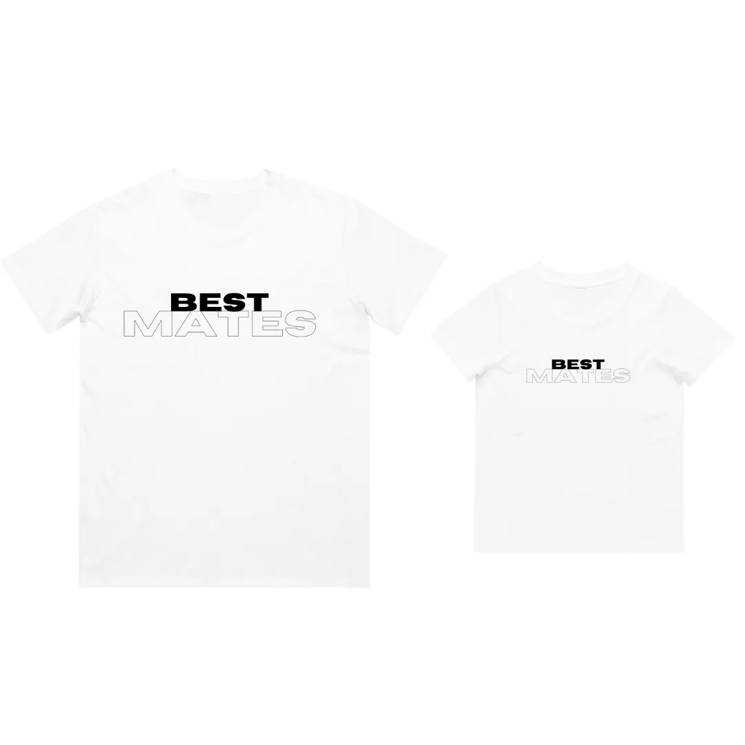 MLW By Design - Matching Best Mates Dad Tee and Kid Tee | Various Colours