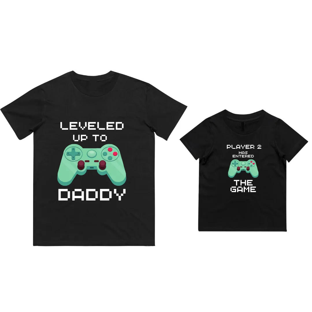 MLW By Design - Matching Video Game Dad & Kid Tees | Various Colours