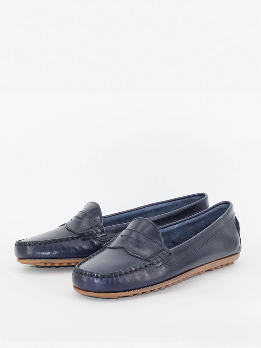 Blue buffalo leather loafers size 24