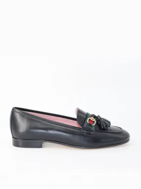 Black leather Loafers Blello now on sale.