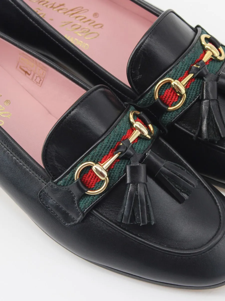 Black leather Loafers Blello now on sale.