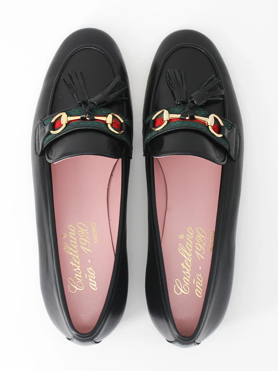 Black leather Loafers Blello now on sale.