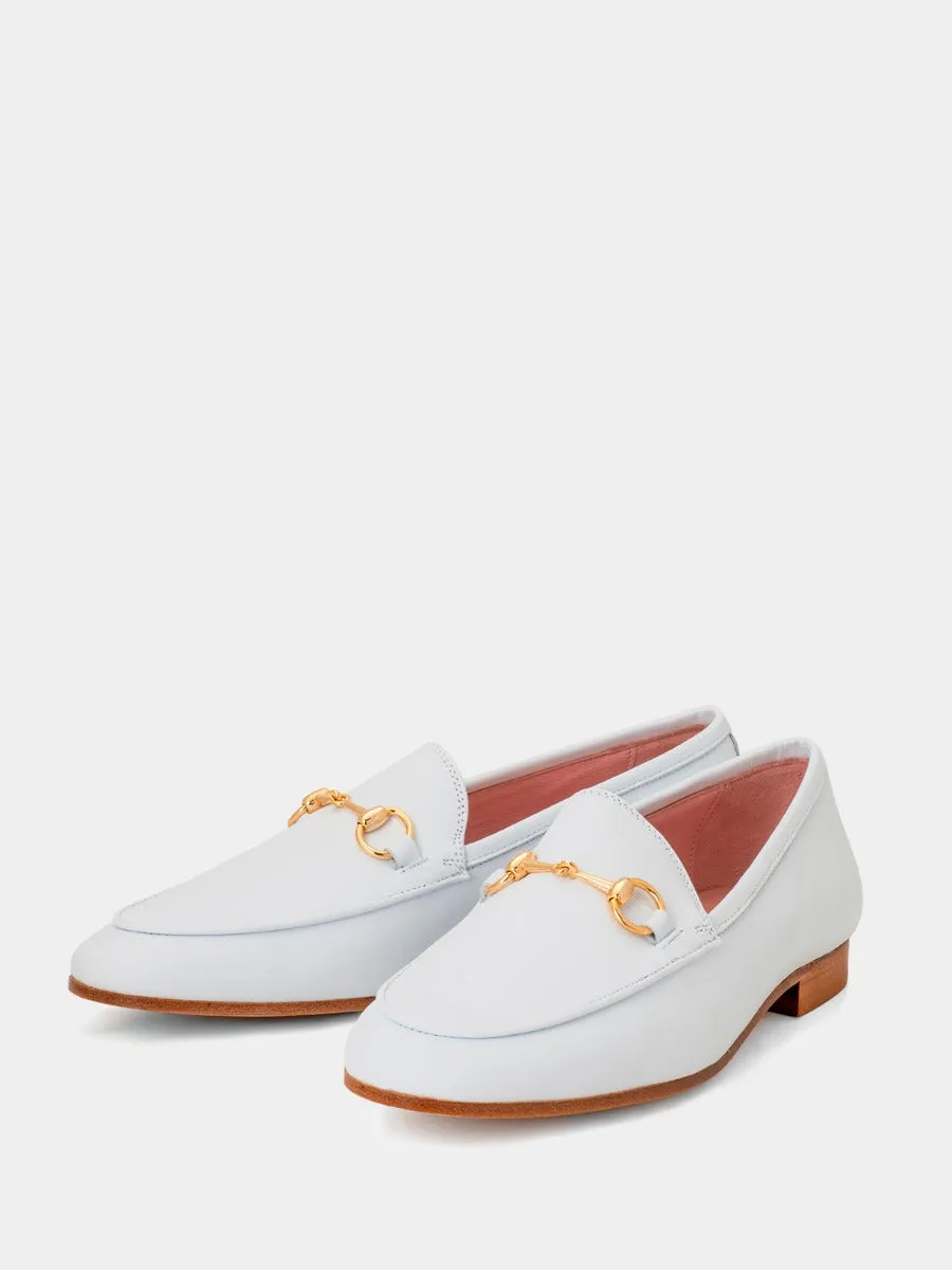 Zapatos de piel blancos estilo mocasín Génova