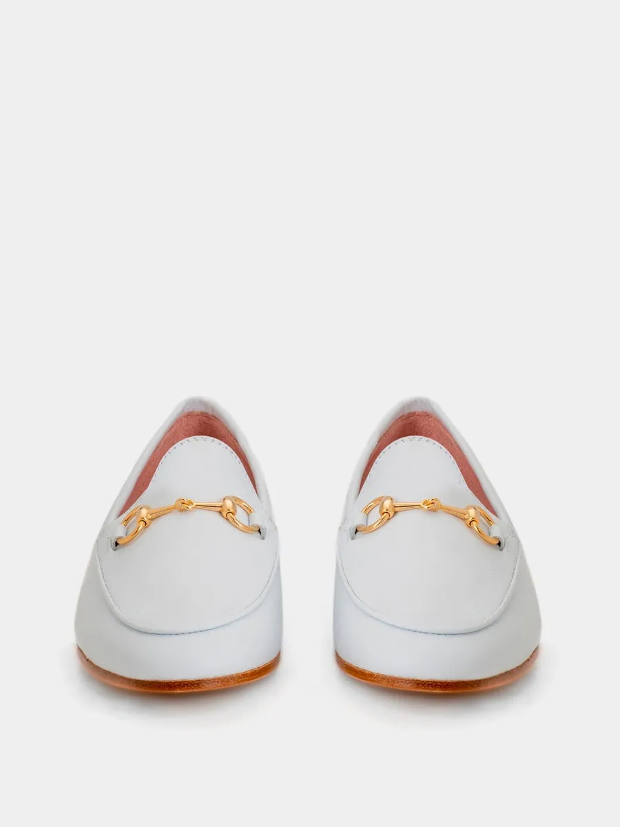 Zapatos de piel blancos estilo mocasín Génova