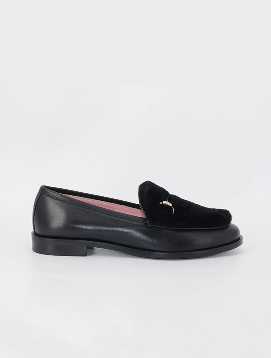 Black Venus sheepskin moccasins