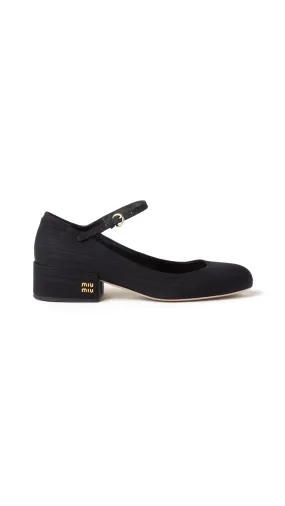 Moiré Fabric Pumps - Black