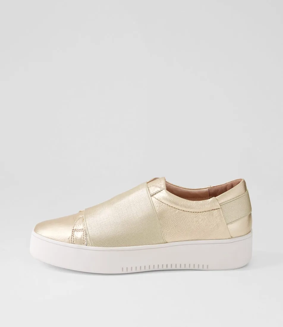 MOLLINI Lastik Champagne Leather Elastic Sneakers