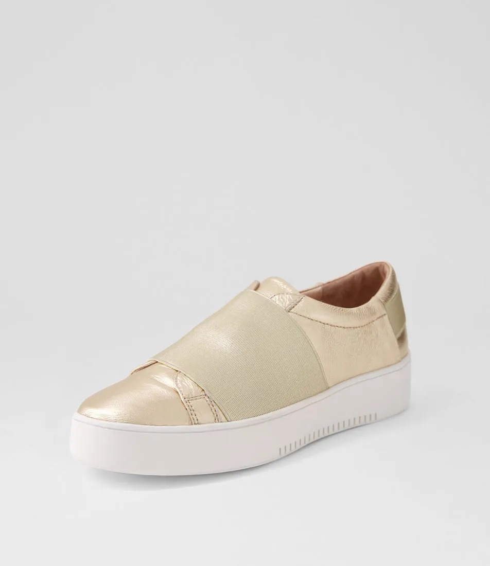 MOLLINI Lastik Champagne Leather Elastic Sneakers