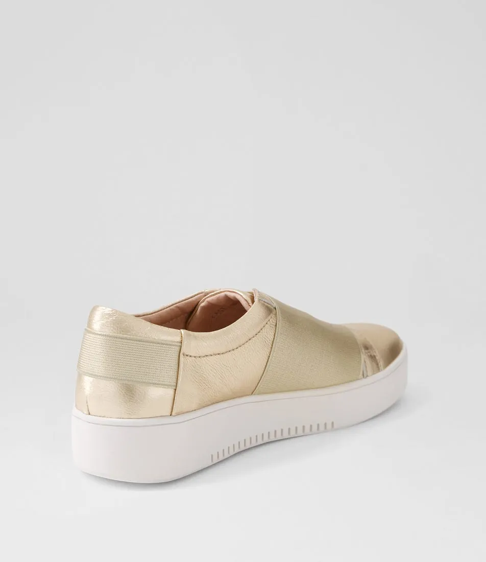 MOLLINI Lastik Champagne Leather Elastic Sneakers