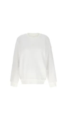 Moncler White Logo Crewneck Sweatshirt