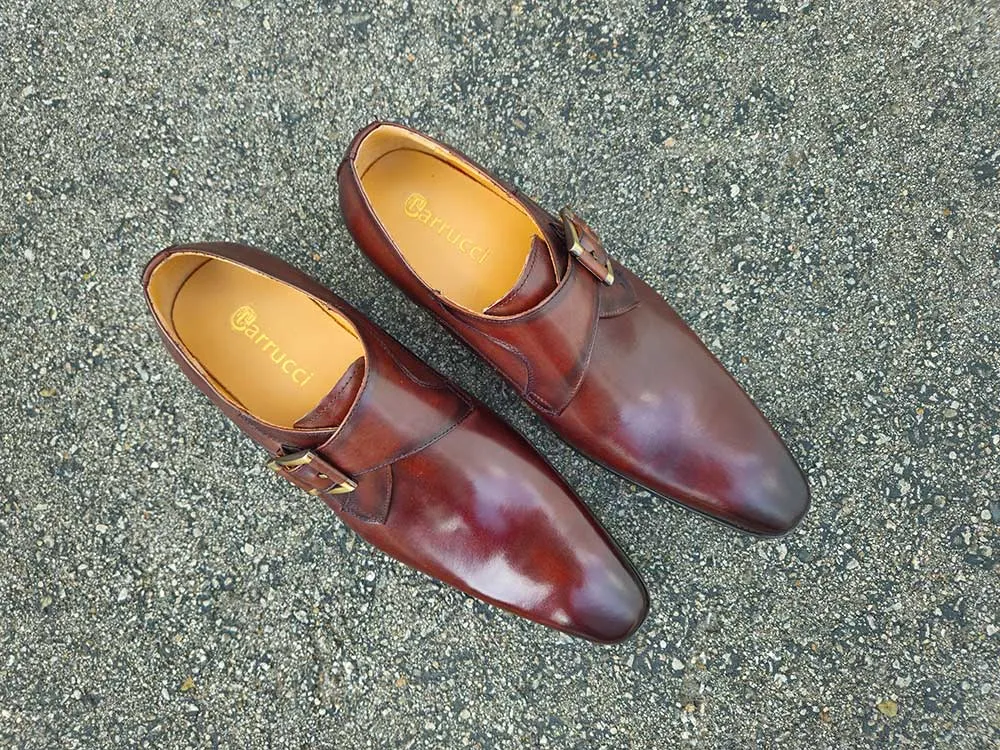 Monk Strap Buckle Leather Shoes