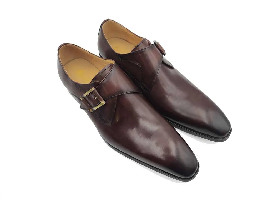 Monk Strap Buckle Leather Shoes