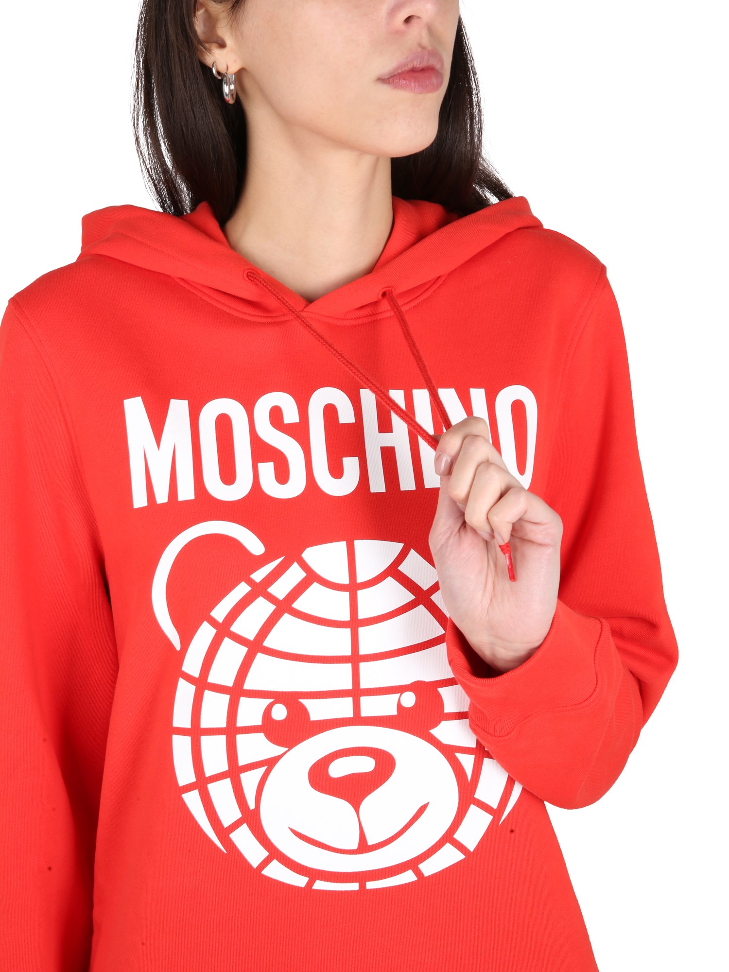 Moschino Cotton Sweatshirt with Logo Print