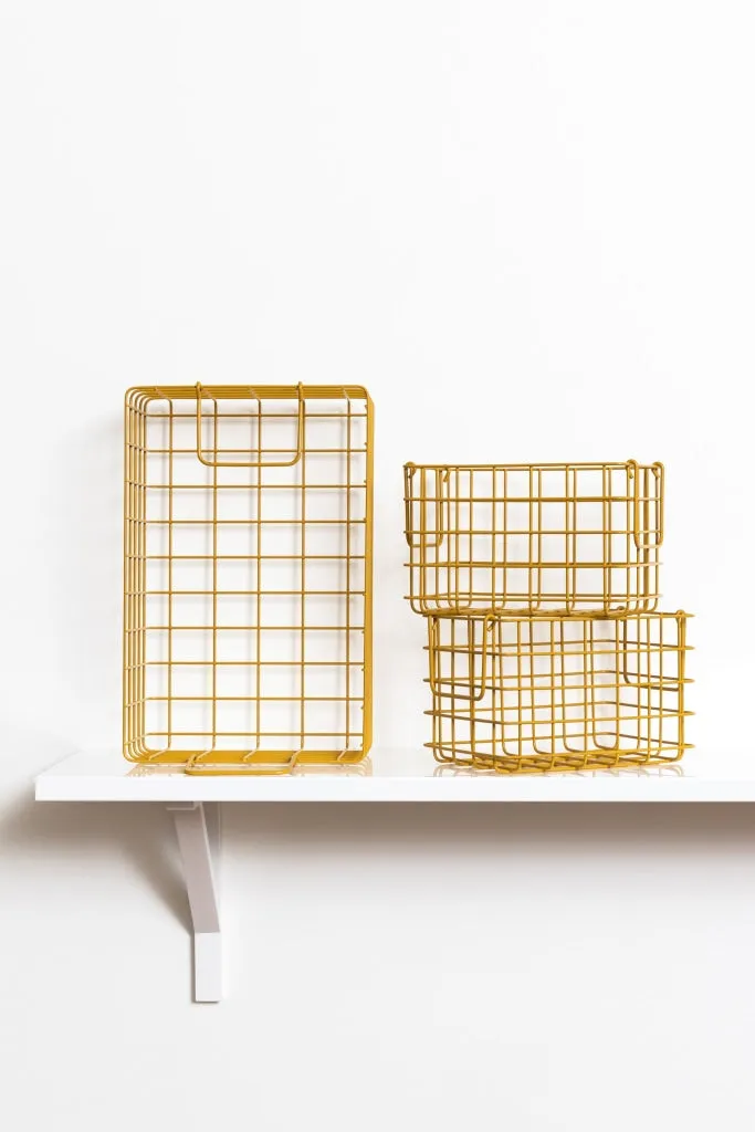 Mustard Made - Set Of 3 Baskets In Mustard