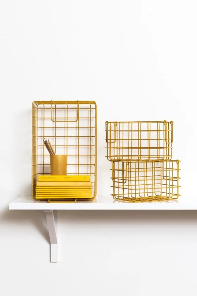 Mustard Made - Set Of 3 Baskets In Mustard