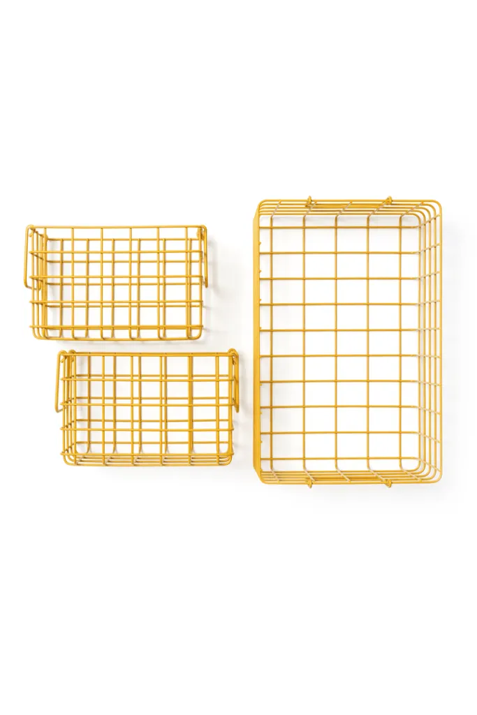 Mustard Made - Set Of 3 Baskets In Mustard