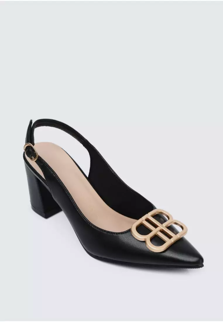 My Ballerine My Ballerine Betsy Comfy Heels  In Black