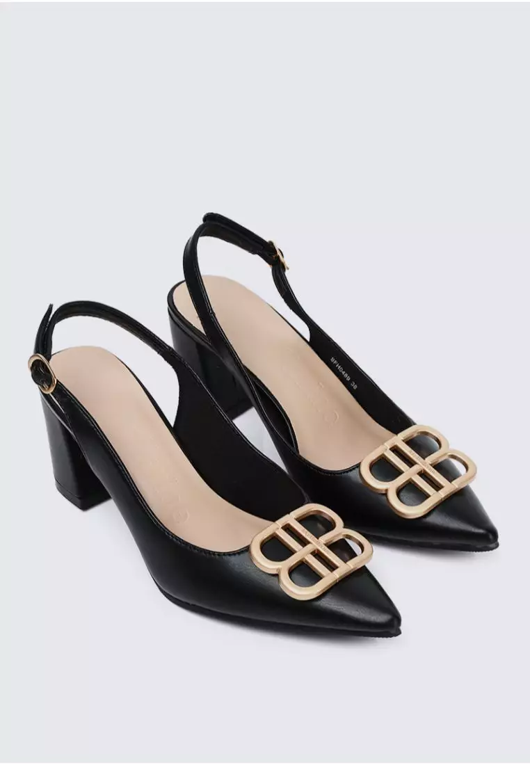 My Ballerine My Ballerine Betsy Comfy Heels  In Black