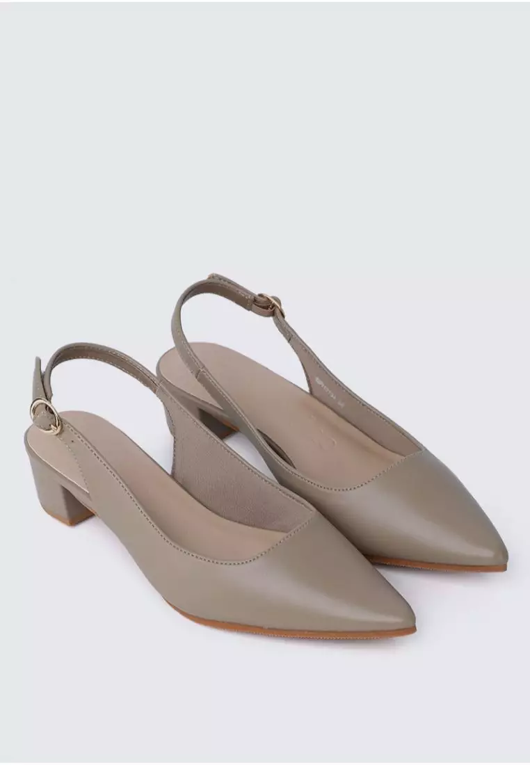 My Ballerine My Ballerine - Valerie Comfy Heels In Taupe