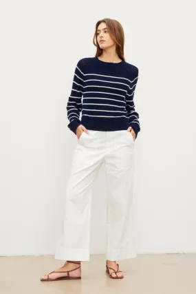 MYA COTTON CANVAS TROUSERS IN SLEET