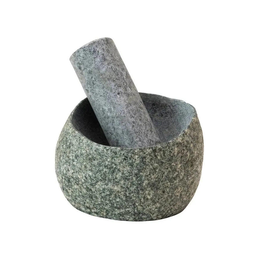 Natural Stone Mortar and Pestle (Set of 2)