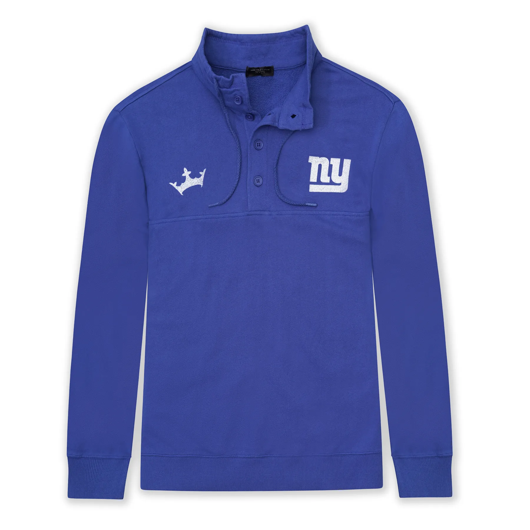 New York Giants Junk Food Men's Mock 1/4 Button Up