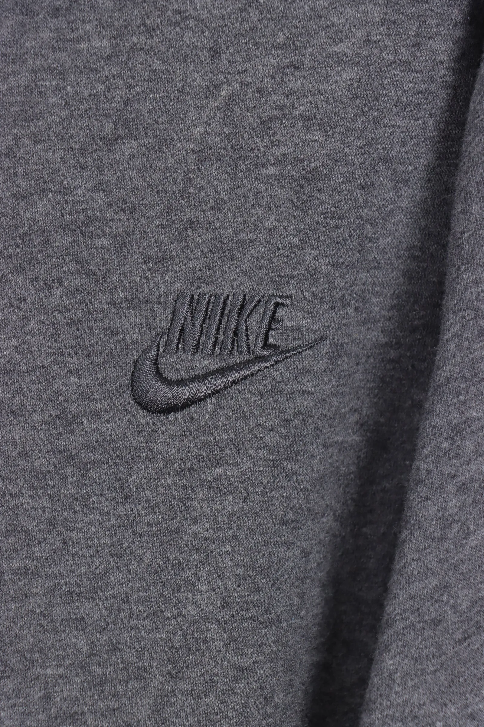 NIKE Dark Grey Embroidered Swoosh Logo Soft Sweatshirt (XXXL) - Large Size Activewear Sweatshirt