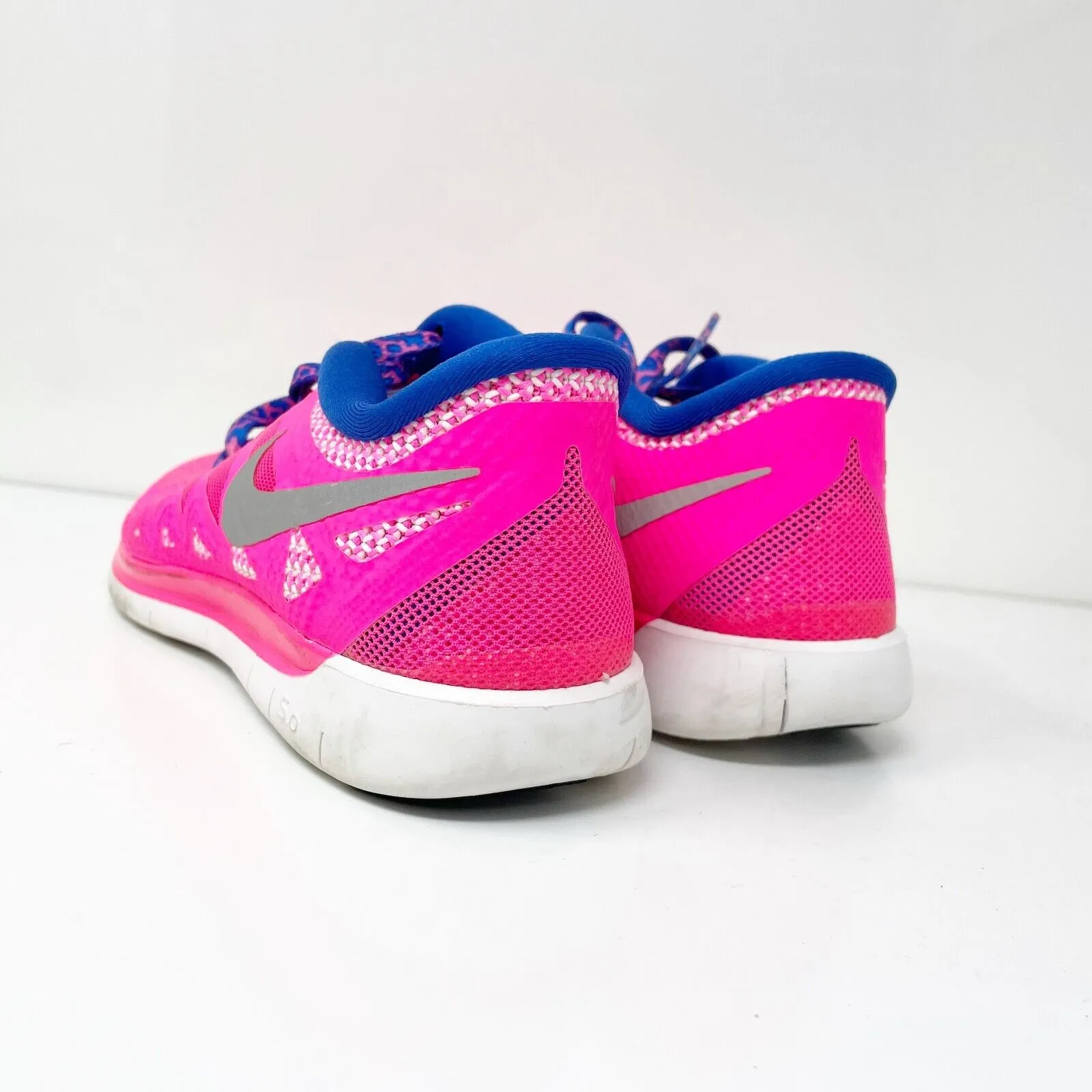 Nike Girls Free 5.0 644446-601 Pink Running Shoes Sneakers Size 5Y