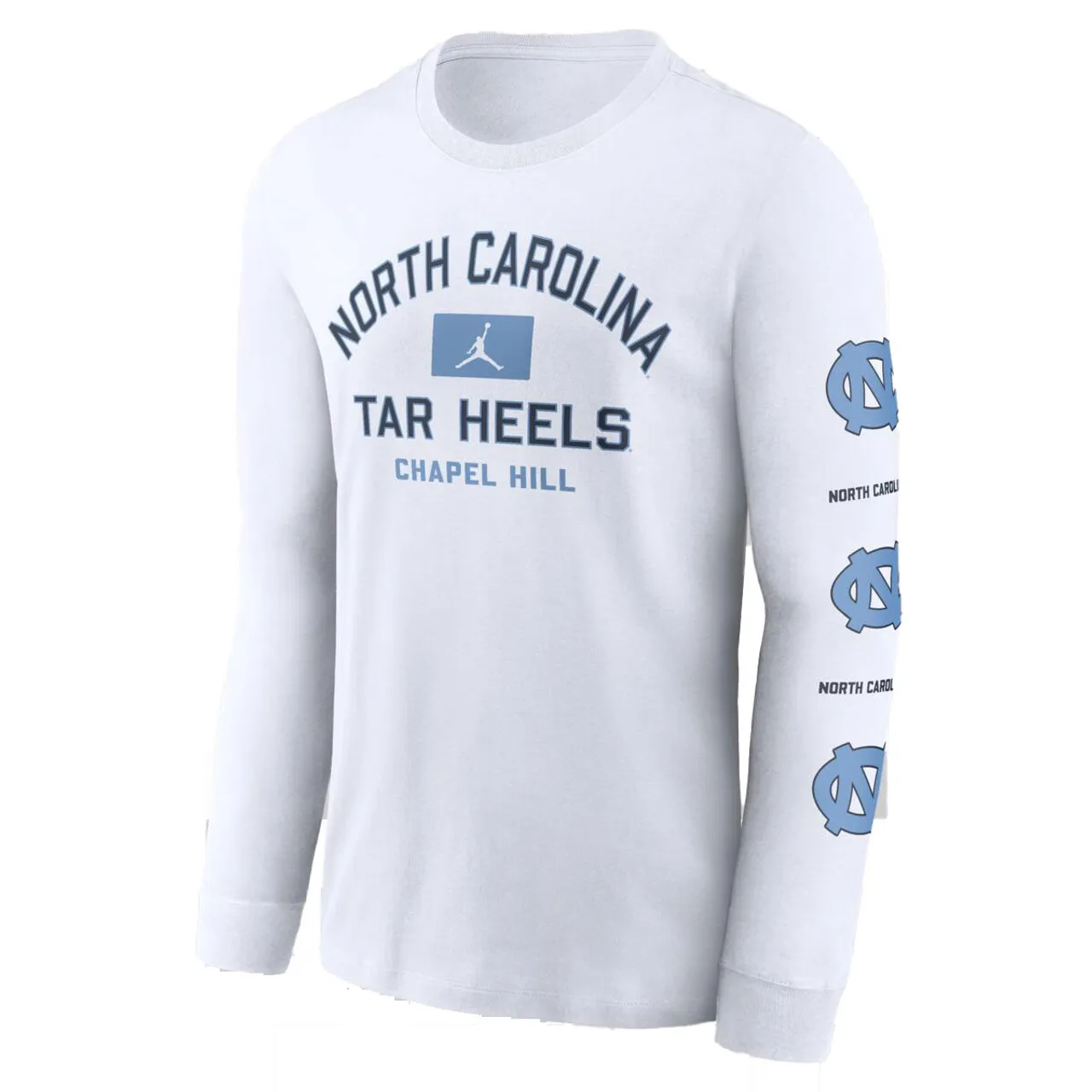 Nike NC Jordan Tar Heels LS Tee w/ Sleeve - White