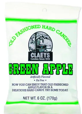 Claey’s Green Apple Hard Candy - Vintage Nostalgic Flavor