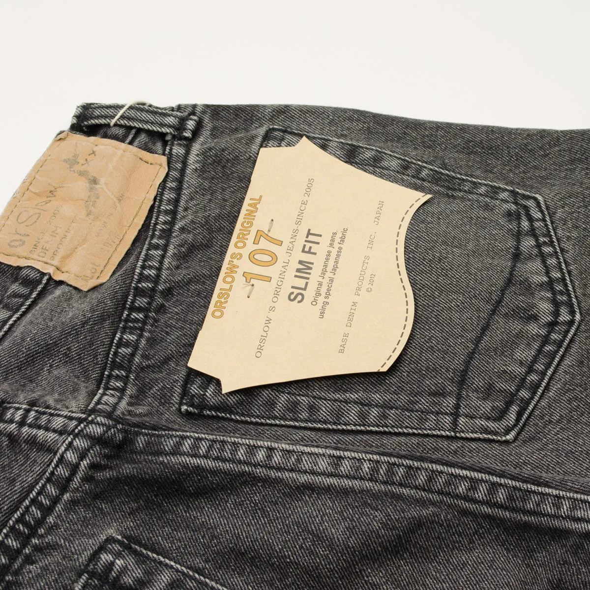 orSlow Ivy Fit Denim 107 90s Black Denim Stone Wash - Shop Now