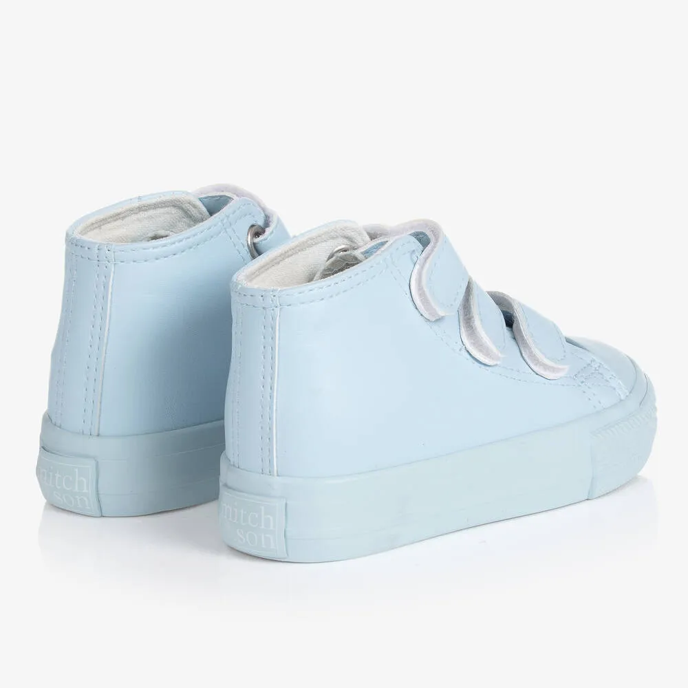 Pale Blue High-Top Trainers