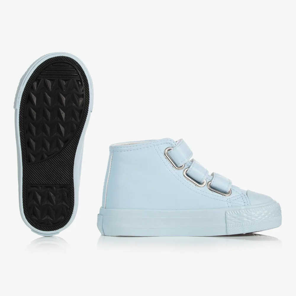 Pale Blue High-Top Trainers