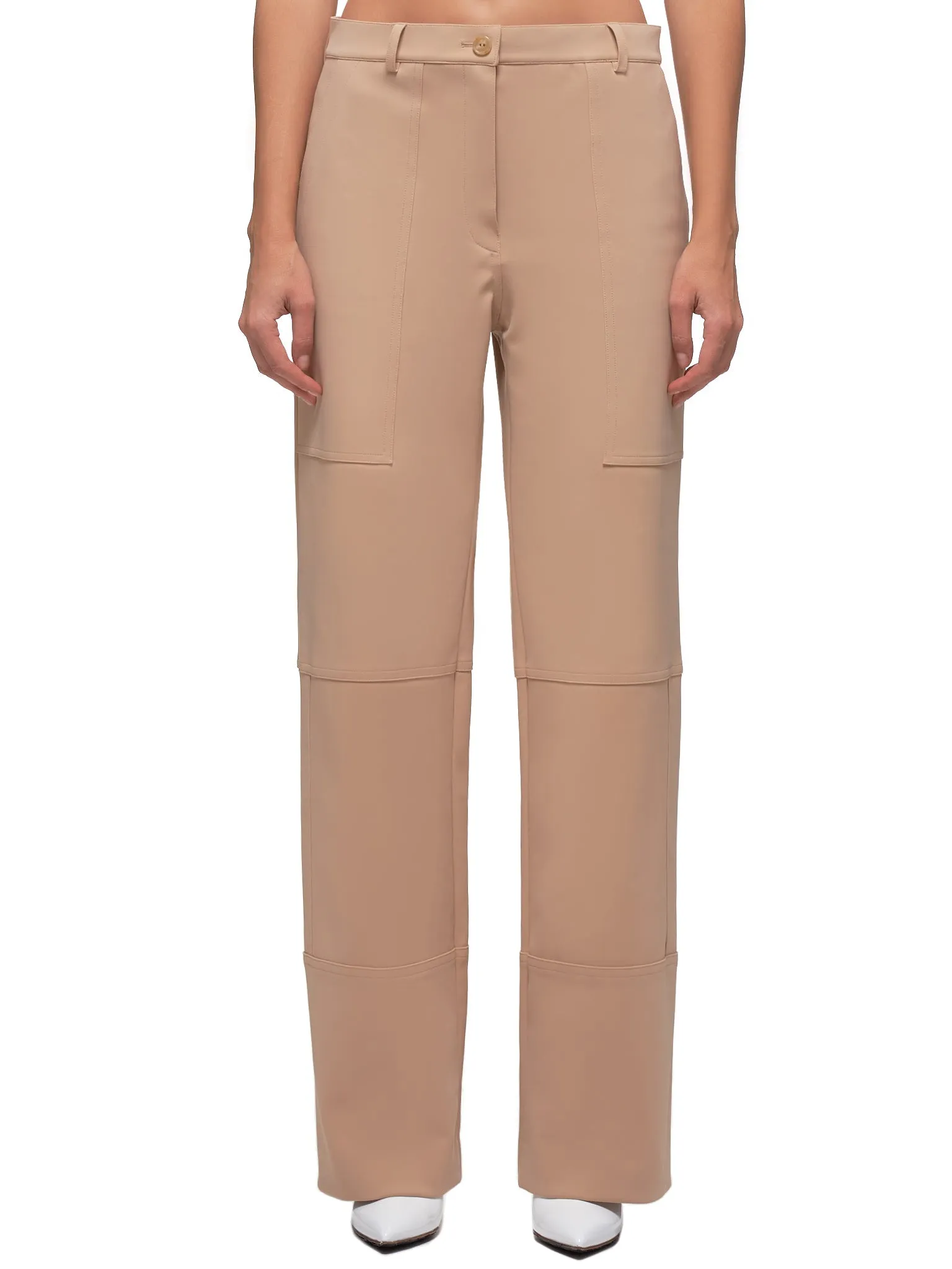 Panelled Trousers (19HCPA006PA0407-NUDE)