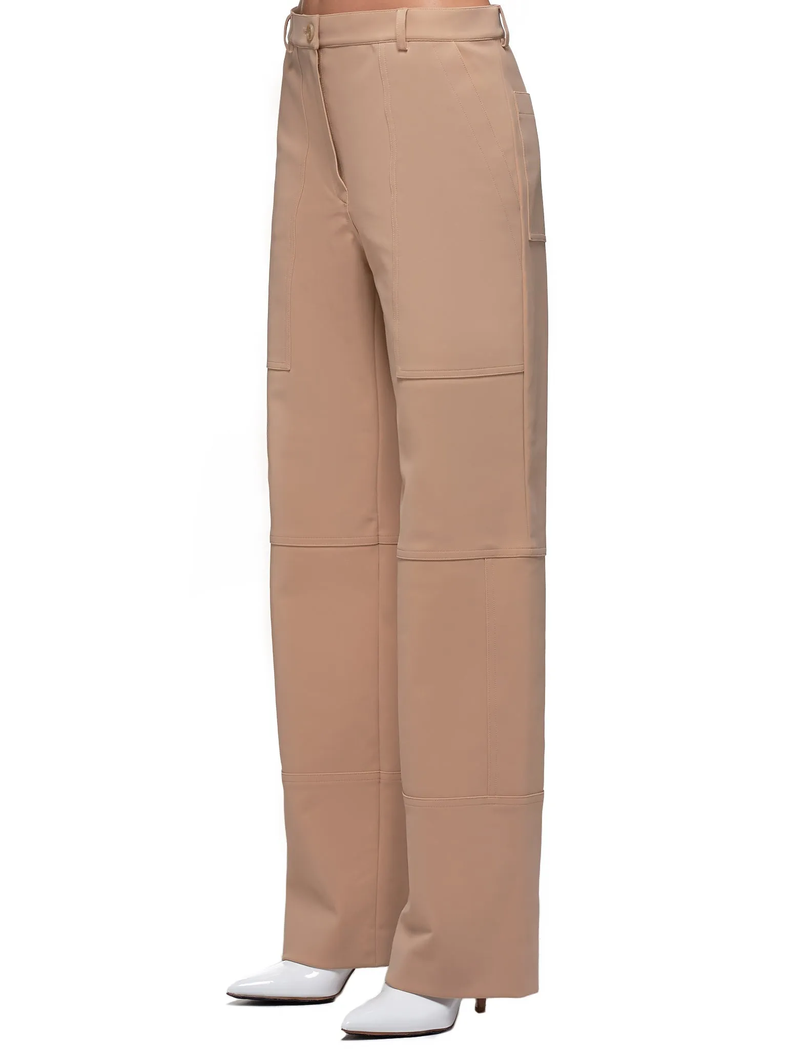 Panelled Trousers (19HCPA006PA0407-NUDE)