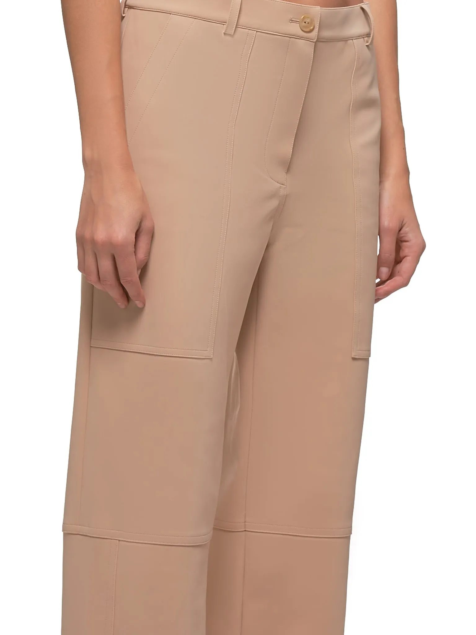 Panelled Trousers (19HCPA006PA0407-NUDE)