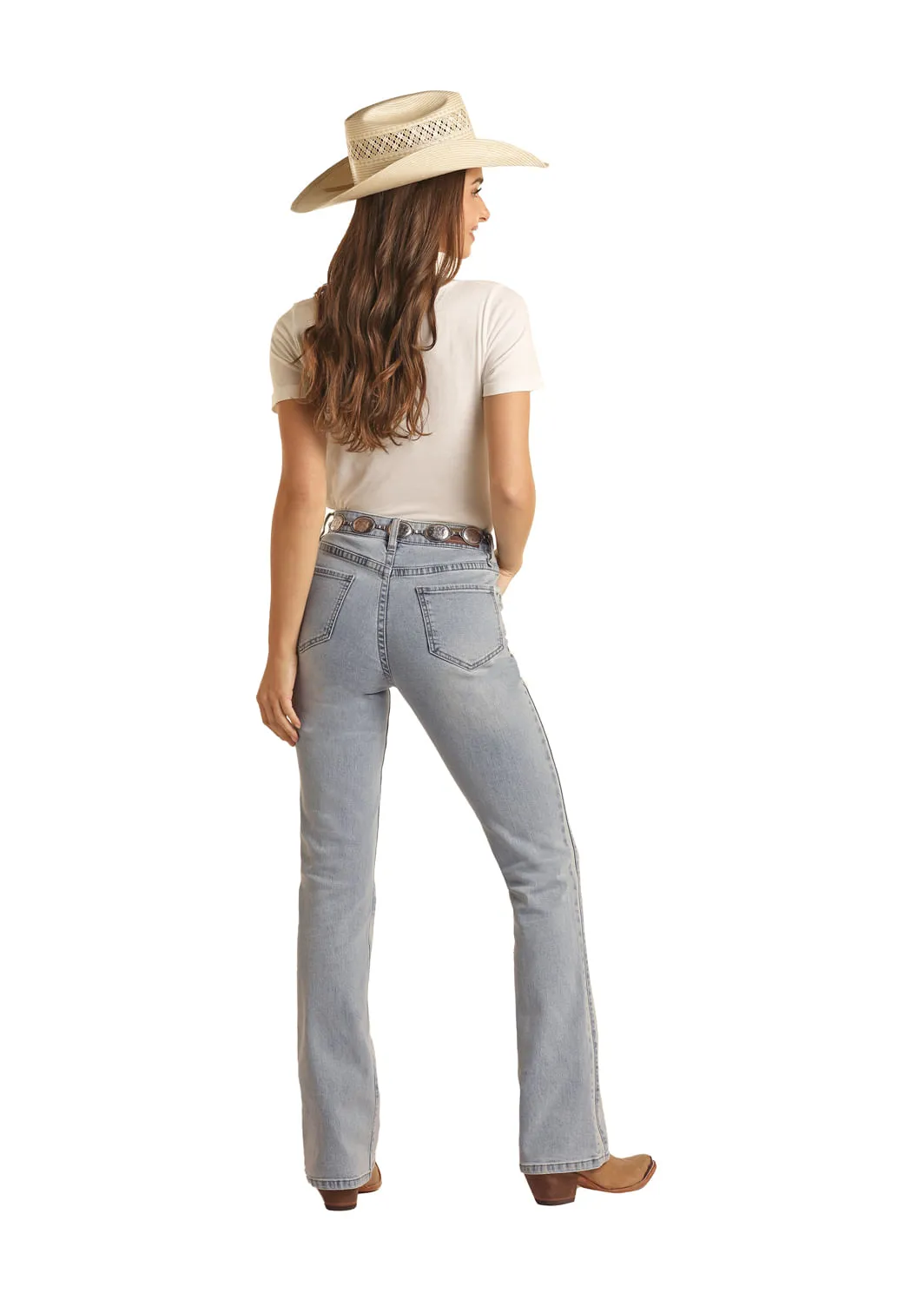 Women's High Rise Two Tone Jeans