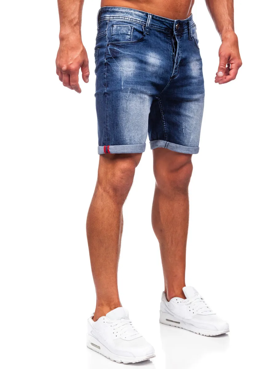 Blue Men's Denim Shorts Bolf MP0260BS