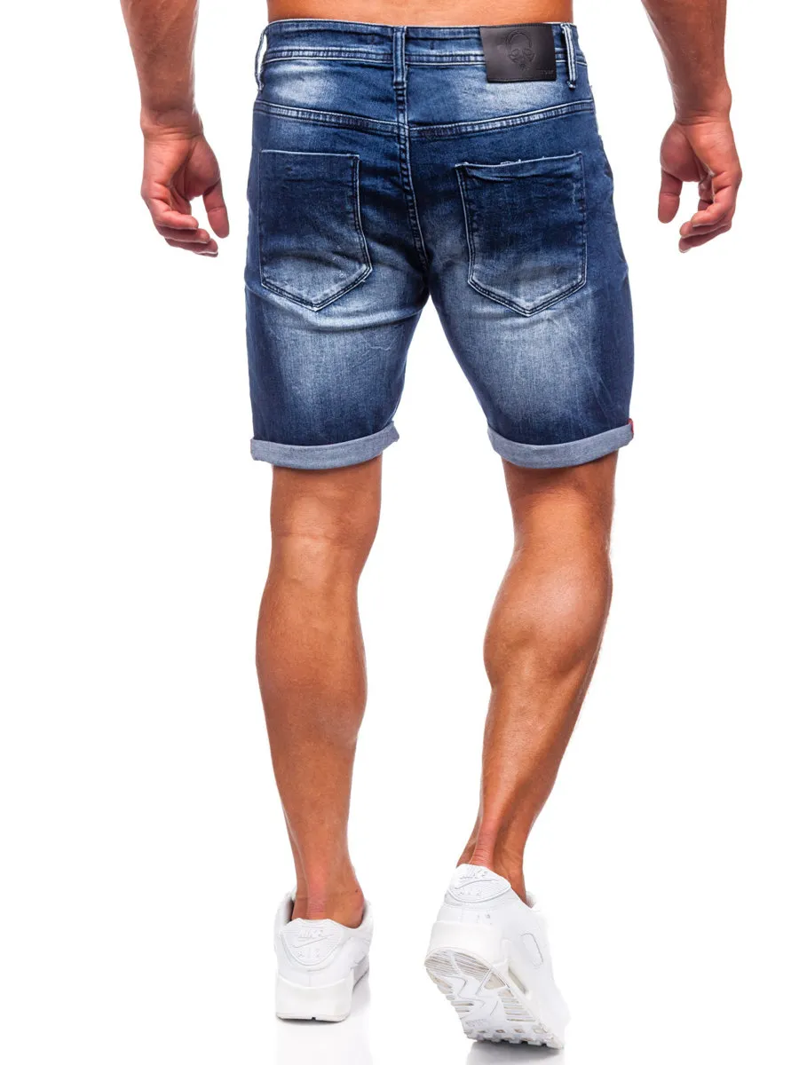 Blue Men's Denim Shorts Bolf MP0260BS