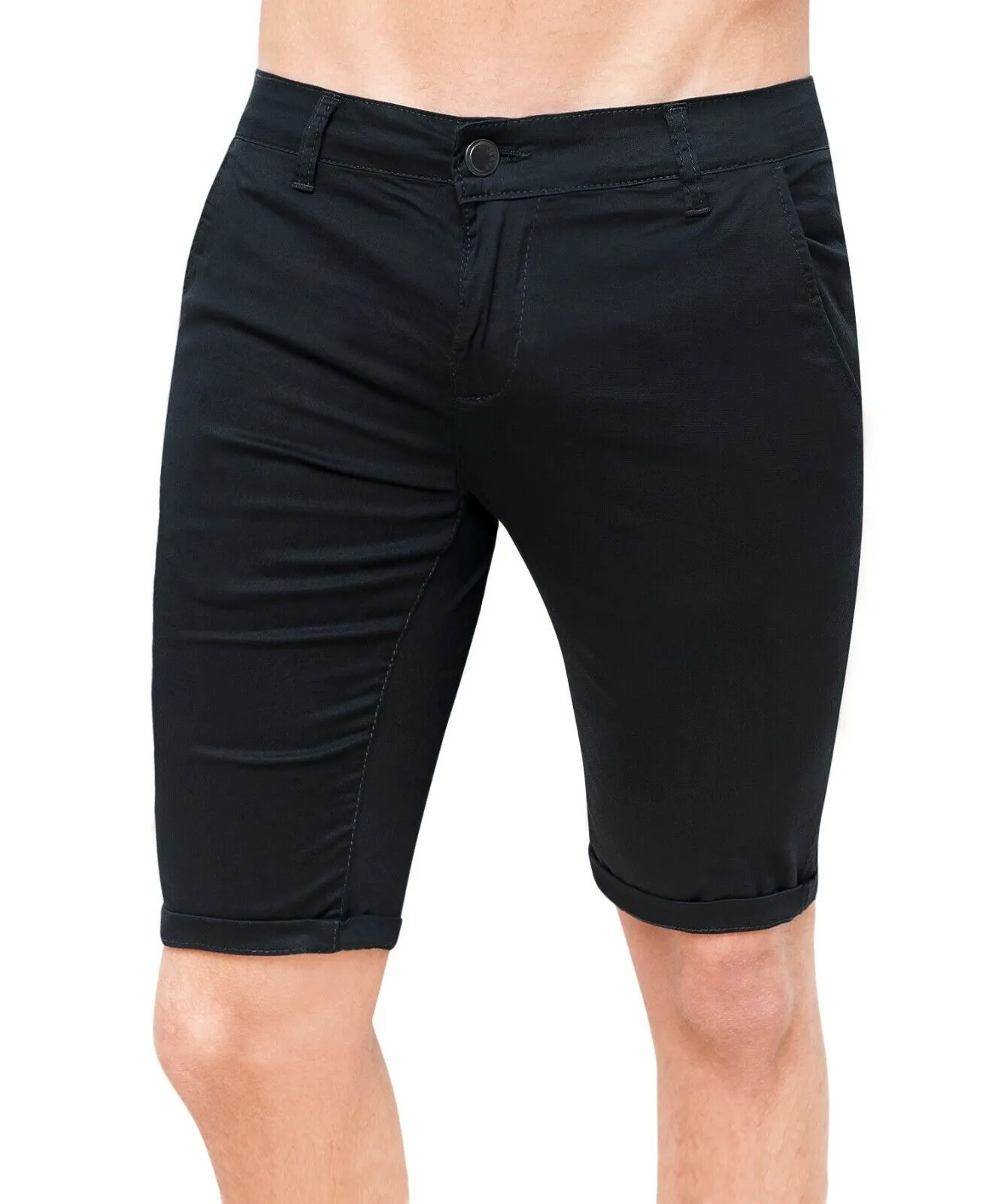 Casual Basic Black Bermuda Shorts for Men by Pantaloni