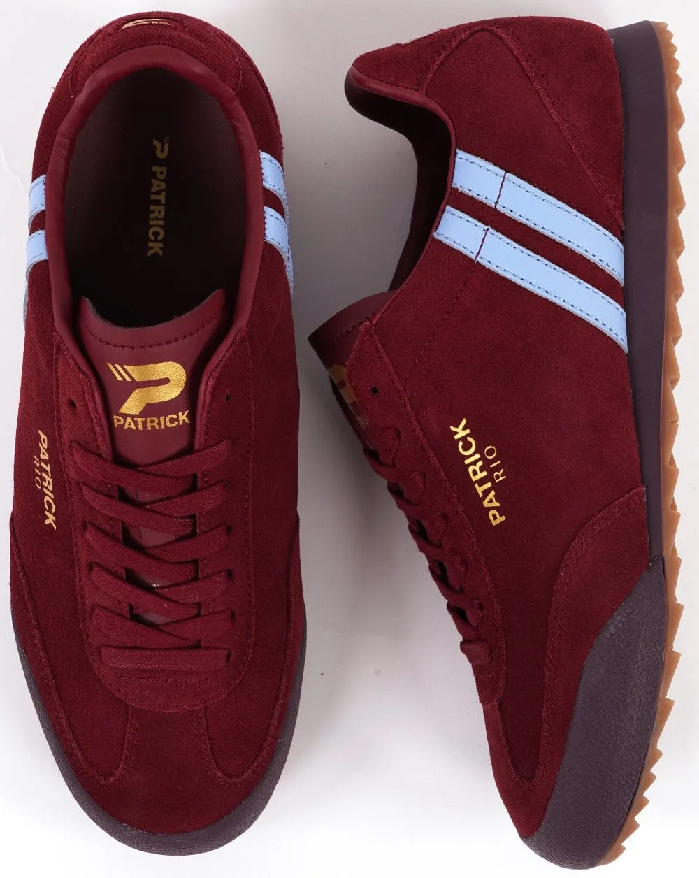 Patrick Rio Trainers Claret/Sky