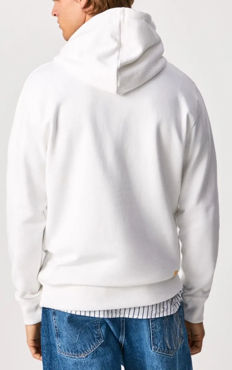 Pepe Jeans Douglas Logo Hooded Sweatshirts White