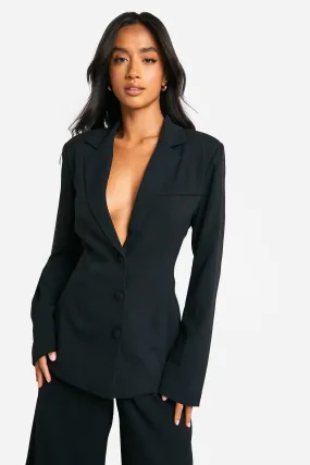 Petite Cinched Waist Tailored Jacket