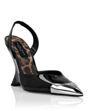 PHILIPP PLEIN Wedges in Patent Leather with Decollete Style