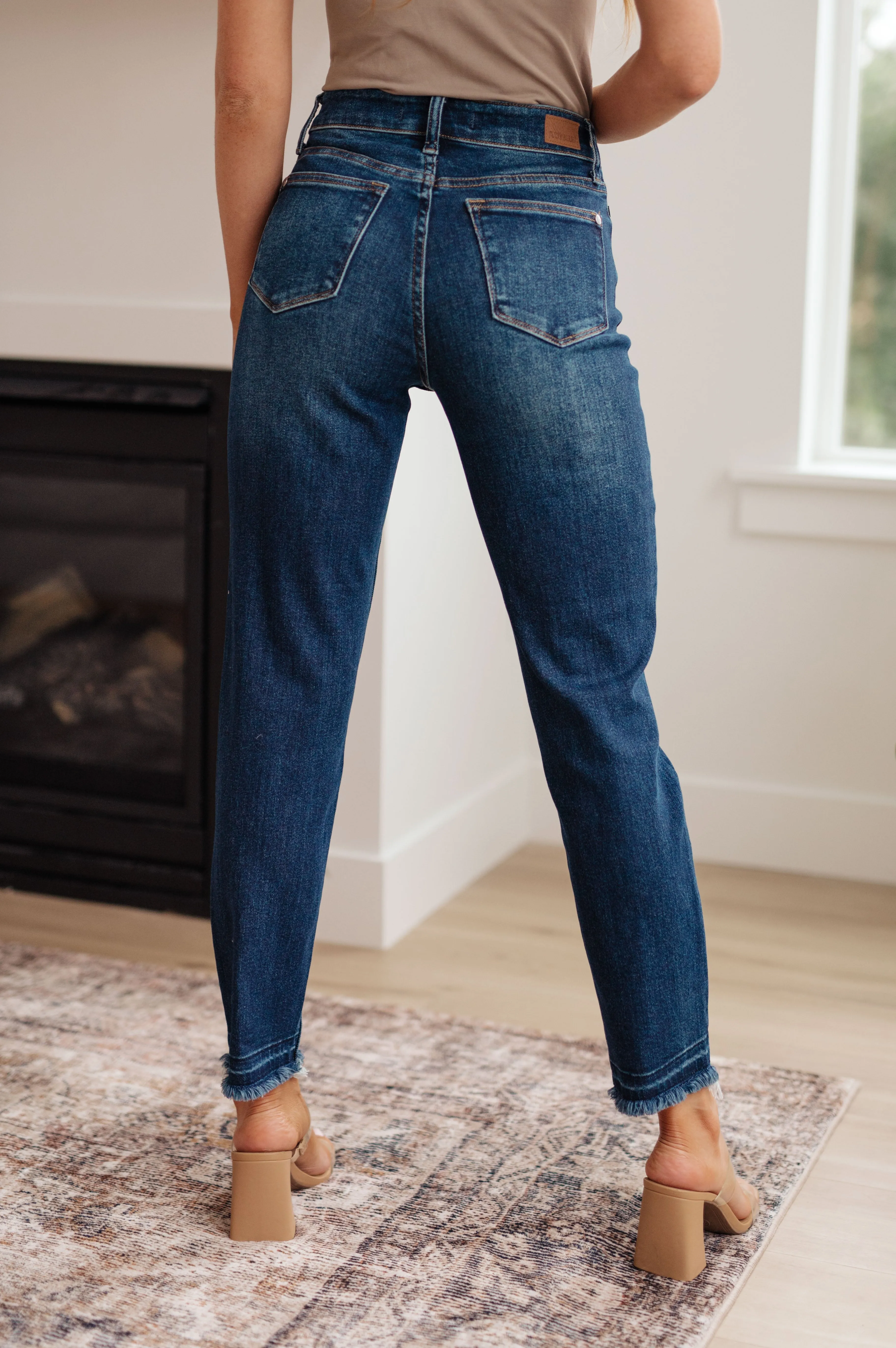 Phillipa High Rise Slim Jeans with Release Hem