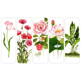 Pink Flower Bookmark Collection