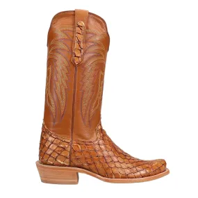 Pirarucu Embroidered Narrow Square Toe Cowboy Boots